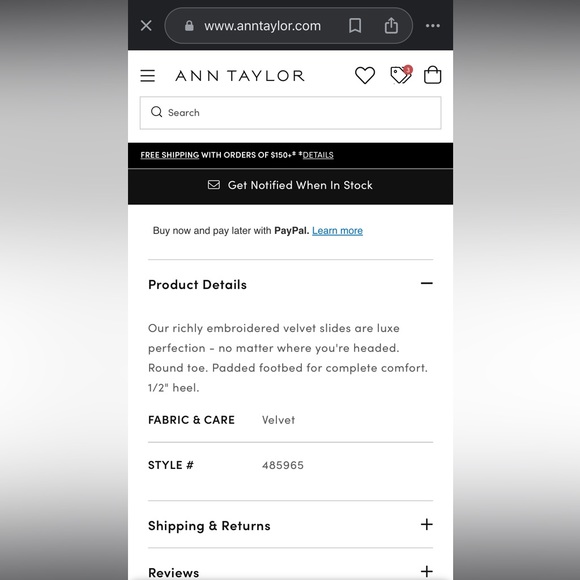 Blogger Fave Leather Ann Taylor Velvet Black Gold Embroidery Loafers Butterfly 9 - Picture 8 of 9